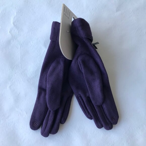 Elle Women  Gloves  Purple Lined  Smart Touch MSRP $32 - Picture 2 of 6